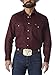 Wrangler Men's Authentic Cowboy Cut Work Western Long-Sleeve Firm Finish Shirt,Red Oxide,Medium