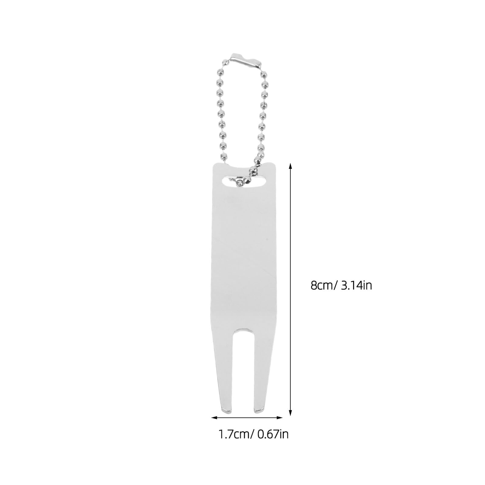 VANZACK 2 Stück Golf Divot Tool aus Metall mit Ballmarker Wetterfeste Grasreparaturgabel Tragbares Pitch Mark Werkzeug für Golfer zur Rasenpflege und Putt-ausrichtung