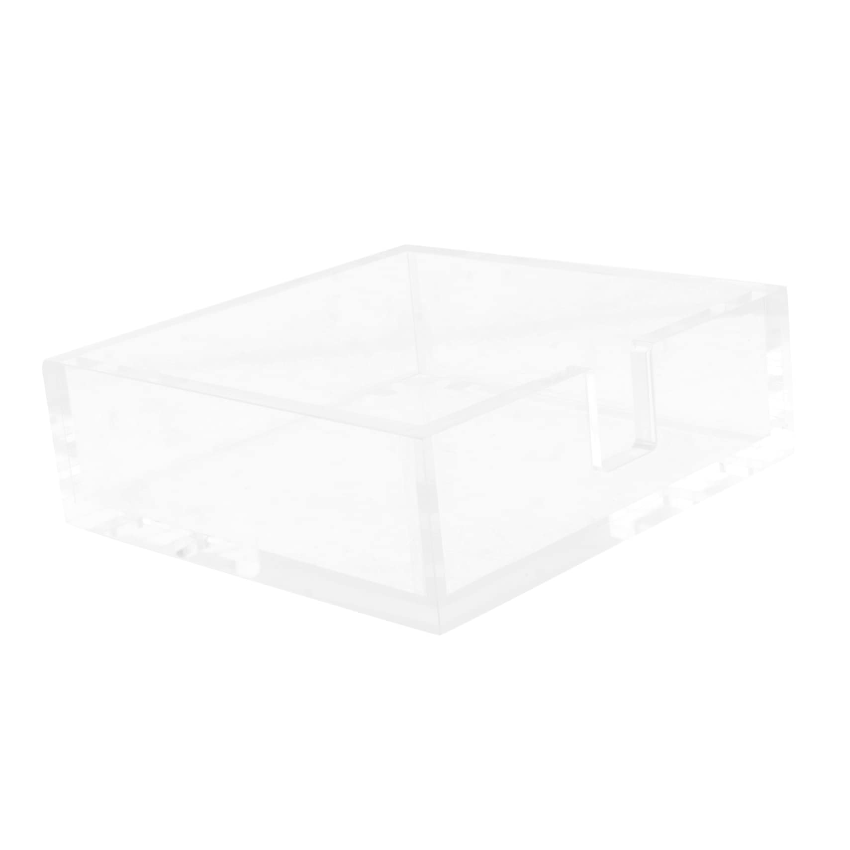 SOLUSTRE Porta Servilletas Mesa Acrílico Transparente Organizador Para Restaurante Cocktail Compacto Resistente Decorativo
