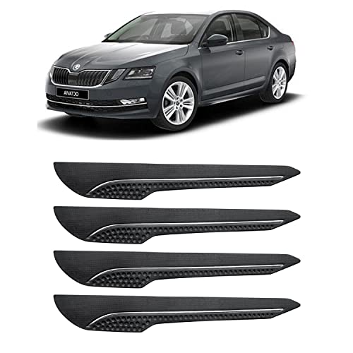 Image of AOSIS-Car Bumper Protector /Bumper Guard for Skoda Octavia with Single Chrome Stripe (4-Pcs)