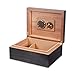 Zigarren Humidor Zigarrenluftbefeuchter Zigarrenschachtel, Zigarrenschrank mit Luftbefeuchter und Hygrometer Zigarrenholz gefüttert Zigarettenschachtel Herren Geschenkbox Große Kapazität, Verdickte Si