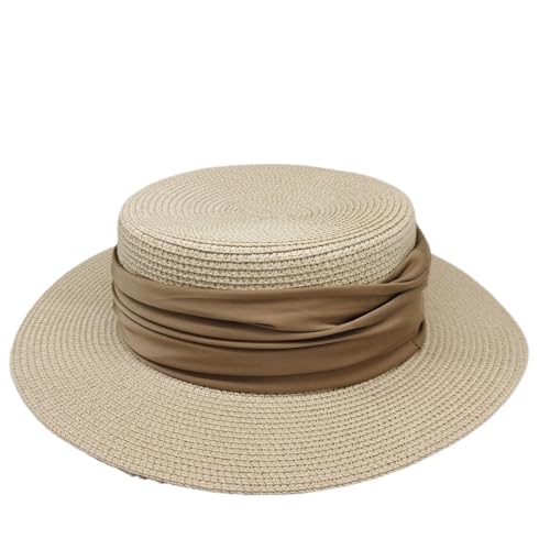 Chapeau pliable femme anti coup de soleil, grand bord plat pour plage et été tranquille