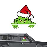 Christmas Car Stickers, Cute Cartoon Car Decals, Funny Waterproof Vinyl Cars Decal and Sticker for Trucks, Vans, Suvs, Racing, Car Decor for Window, Windshield