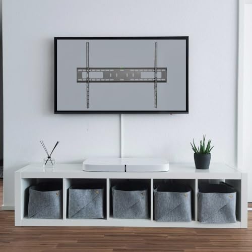 Ewent Supporto Tv Da Parete, Supporto Tv Fisso Per Schermi Oled,Qled,Led,Lcd,Piatti, Curvi Ed Extra Slim Da 60-100", Staffa Universale Con Vesa 900X600, Ideale Per Casa,Ufficio,Negozi E Bar, Nero - 3
