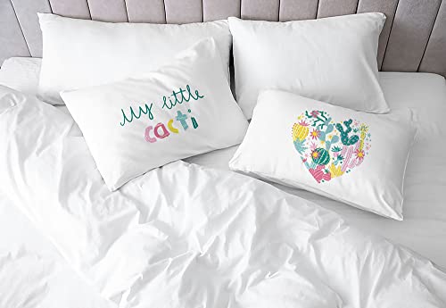 Italian Bed Linen Pair of Digital Printed Pillow Cases Printed 40 52 x 82 cm, Printed-40 - Image 2