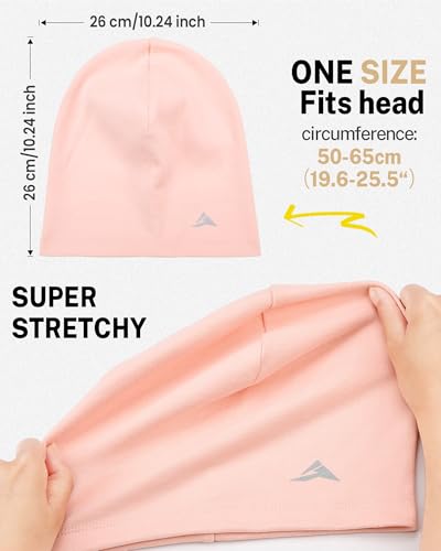 Image of GXCROR Fleece Beanies Flexfit Winter Hats Skull Cap Cycling Cap Reflective Running Gear Bonnet