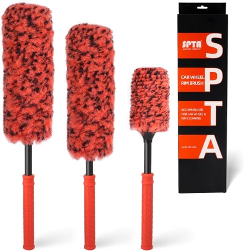 SPTA Cepillo de Lana para Llantas, 3 Piezas