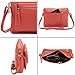 Leather Crossbody Bags for Women Small Soft Genuine Pebbled Sling Shoulder Handbag Crossover Purse with Full Adjustable Strap (Coral Nappa)