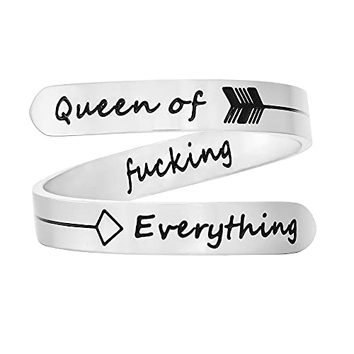 Bracelets réglables argentés acier inoxydable bijou inspirant femme