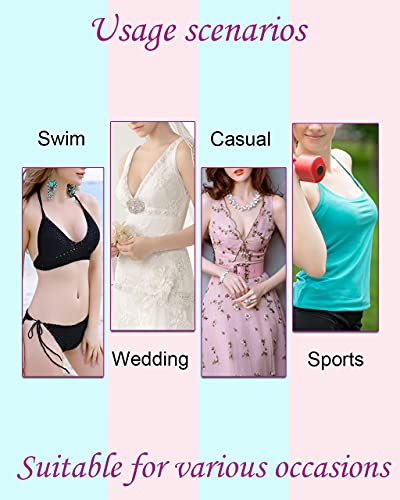 Mslo Lifting Nipple Covers Breast Petals Reusable Adhesive Invisible Bra Silicone Sticky Pasties Lift Wing For Women (4.0 Inch, Pinkish, 4) #TOP6