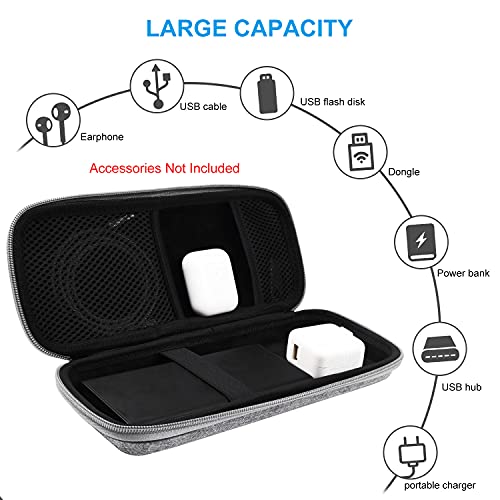 Skynew Powerbank Hard Travel Case Compatible Rav Power 26800/20100/20000Mah, Anker Power Core 26800Mah/ Powercore +26800Mah, Romoss 30000Mah, Miady Charger, Ekrist, Lab599 Tx500 Radio(Light Grey) #TOP4