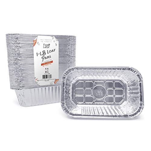 Fig & Leaf (35 Pack) Premium 1-LB Bread Loaf Baking Pans l Mini