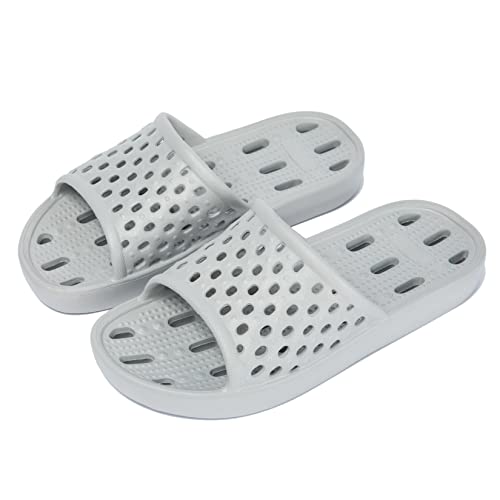 Josaywin Zapatos de Playa y Piscina Mujer Zapatillas Ducha Casa Zapatillas De Baño Antideslizantes con Agujeros de Fuga Gris 38 Cover
