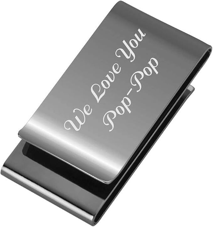 Personalized Double Sided Cross Gunmetal Money Clip Custom Engraved Free - Ships From USA4