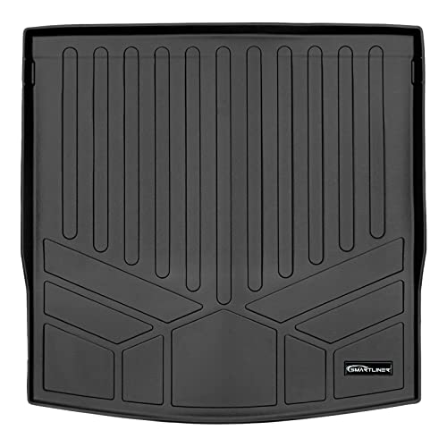 Smartliner Custom Fit All Weather Protection Black Cargo Liner Mat Behind 2Nd Row Compatible With 2018-2023 Volkswagen Tiguan (5 Passenger Models) #TOP27