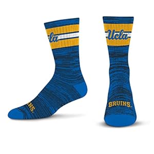 For Bare Feet Men’s NCAA UCLA Bruins First String Crew Sock Team Color Large