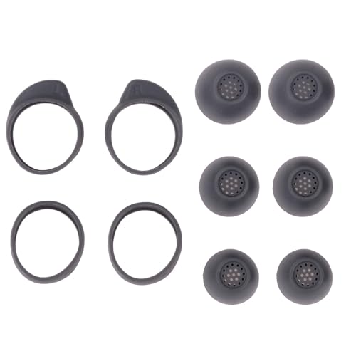 Replacement Eartips and Wingtip Earbuds Ear Tips for Samsung Galaxy Buds FE Headphones Fit in Case Ear Tips,5 Pairs (Graphite)
