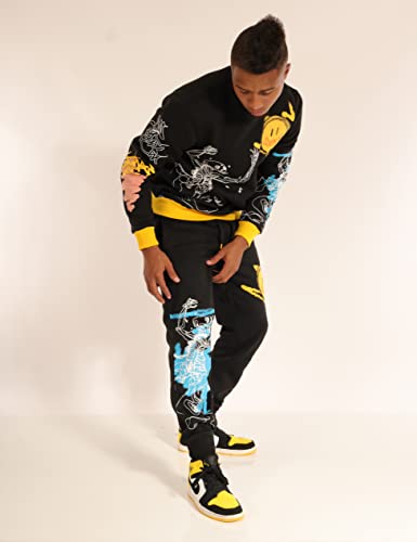 SCREENSHOT Mens Urban NYC Graffiti Hip Hop Fleece Pants Active Fashion Drawstring Sweatpants Bottoms4