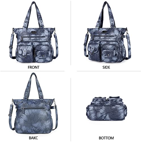 Image of Angelkiss Purses Handbags for Women PU Tote Satchel Bags for Women Pockets Shoulder Bags | PU