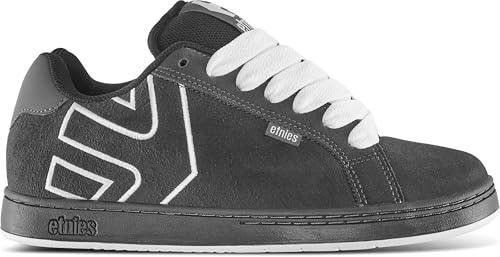 etnies Zapatos de skate Fader para hombre, Negro gastado, 38.5 EU