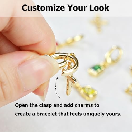 Free bird Gold Plated Bracelets for Women Peridot Bracelet Trendy Gold Birthstone Bracelets Stretch Beaded for Women Stack Bracelet with Cross Jewelry Gifts by Free bird - Image 4