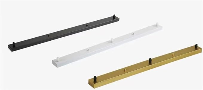 HOMEXO Kamer Licht Lamp Bodemplaat Verlichting Accessoires Goud/Zilverwit/zwart Rechthoekig Plafond Basis Luifel Plaat Lampen Chassis 1 st (Color : Black)