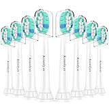 Konlyn Cabezales de repuesto para Philips Sonicare - Cepillos de dientes compatibles con Philips Sonicare eléctricos y Otros Modelos Snap-On, 8 unidades (Blanco, 8 unidad (Paquete de 1))