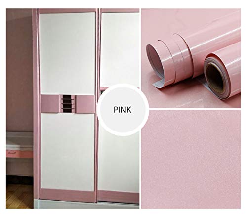 Vinilo impermeable para muebles de cocina con PVC protector rosa perlado 3