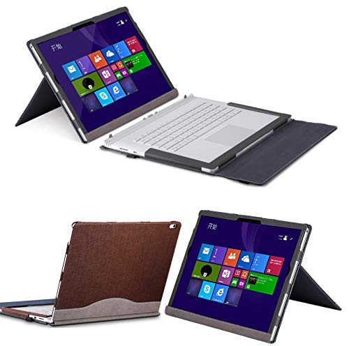 Amazing 🔥 Microsoft Surface Book 3 / 2 13.5 Inch Cover Case,Microsoft Laptop Sleeve Tablet Folio Detachable 2 in 1 Cover with Support Stand (Bracket) Case for 13.5" Surface Book 3/2 (Coffee)