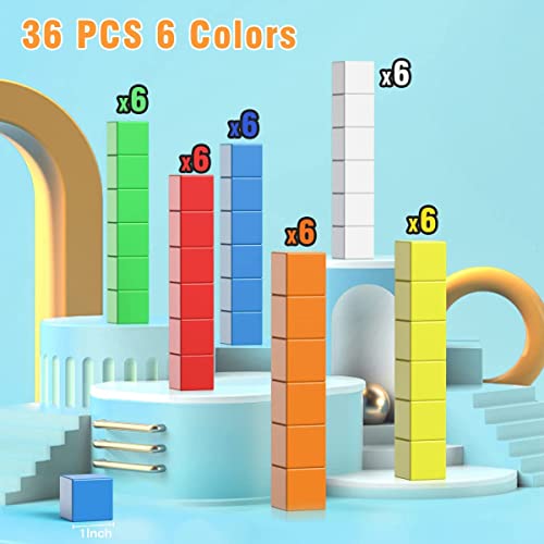 Magnet Toys - 36Pcs Magnetic Building Blocks | Stem Magnetic Blocks | Montessori Toys For Kids 3-5 Year Old | Sensory Magnet Blocks Toys | Construction Learning Toys Gifts #TOP3
