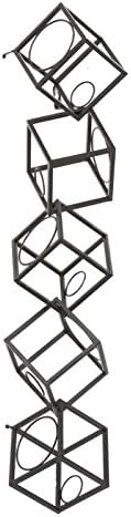 Abstract Wall Mount Wine Storage Unit Abstract 3-D Cubes Metal