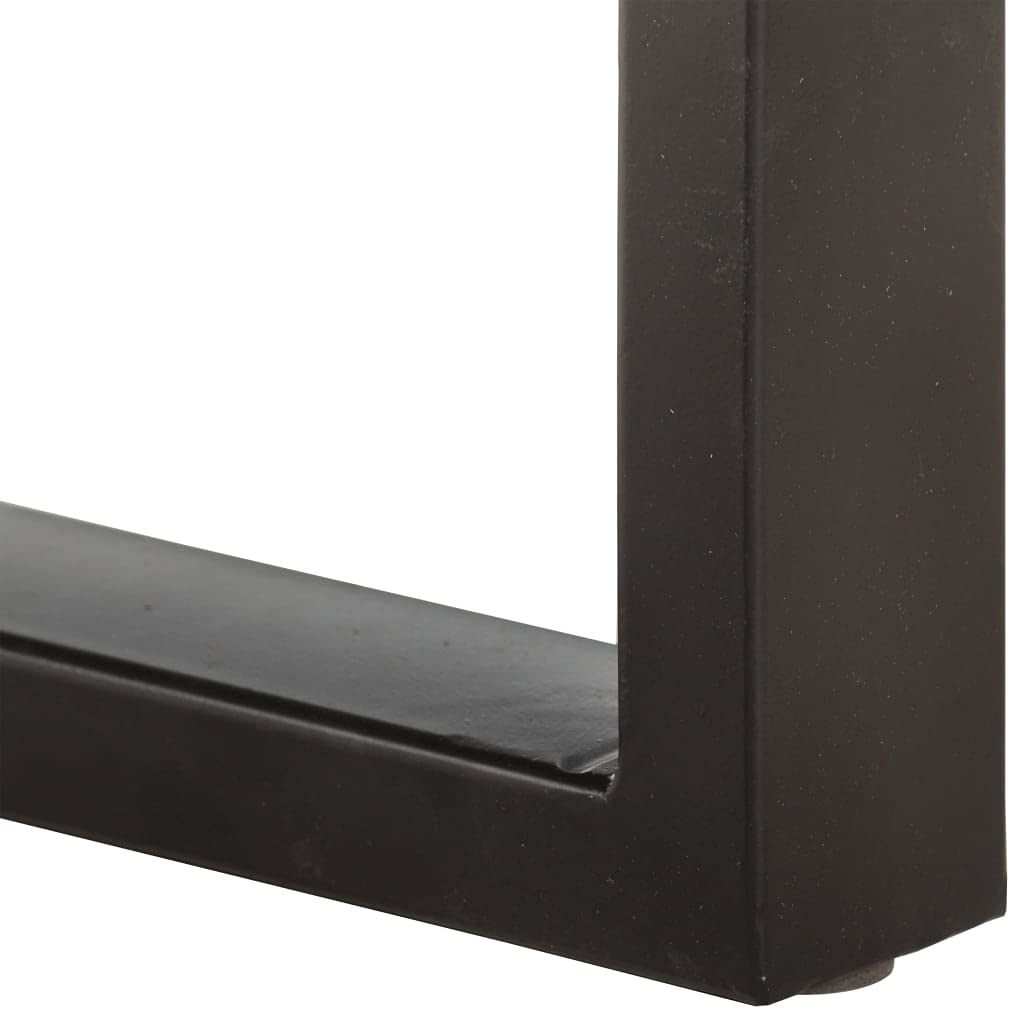 Genérico Banco de Madera Maciza reciclada y Acero 110 cm,Mobiliario,Bancos,Bancos para recibidores y Almacenamiento,Marrón,11.58 kg,286458