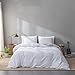VClife Twin Duvet Cover Soft Cotton Bedding Duvet Cover, Modern White Black Checkered Comforter Cover Sets (Including 1 Duvet Cover & 2 Pillowcases) Breathable Skin-Friendly Home Decor
