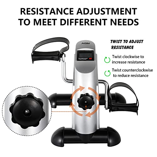 AGM Mini Fitnessbike für zuhause, Arm und Beintrainer Heimtrainer, Sportgerät Mini Bike, Hometrainer Mini Fahrrad Bewegungstrainer Fitnessgerät für Zuhause Büro – Bild 3