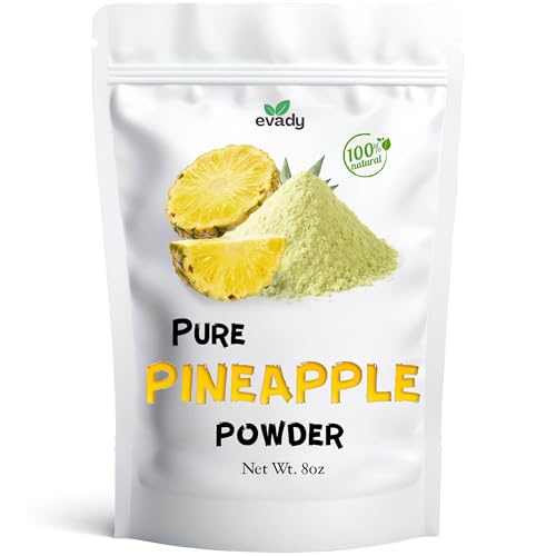 Pineapple Powder 8 oz, Spray-Dried, Quick-Dissolving - Natural Vitamin C, Manganese & Bromelain - Great for Smoothies, Baking, Sauces & Teas