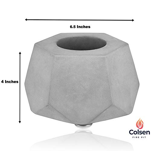 colsen Hex Large Tabletop Rubbing Alcohol Fireplace Indoor Outdoor Fire Pit Portable Fire Concrete Bowl Pot Fireplace