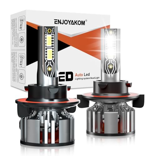 TXBILMOO Compatible for Ford F150 2004-2014 Bulbs, 9008 H13 Bulbs 600% Brighter 6500K White 1:1 Size Replacement 3200LM with Cooling Fan, Plug and Play, Pack of 2