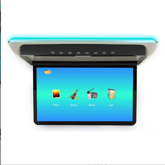 15,6 pulgadas de monitor de techo del coche reproductor de DVD con 1366 x 768p, AV, USB, SD, Región Libre DVD, transmisor de Radio FM, altavoz integrado, juego de 32 bits apoyo