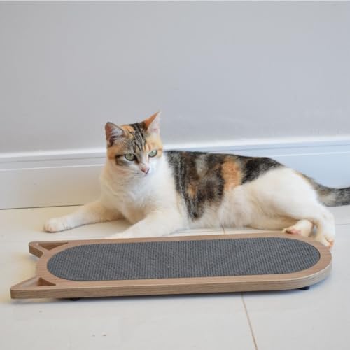 Arranhador Gato Piso e Parede Frajola R Médio - Marrom/Cinza