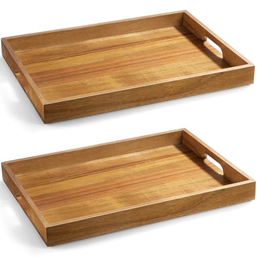 dreamkey 2 Pack Acacia Tray