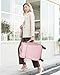Carry On Luggage 22x14x9 Airline Approved, 20 Inch Softside Suitcase with 4 Pcs, Lightweight Luggage for Women with TSA Lock and 4 Spinner Wheels, Soft Side Carry-on Suitcases for Travel, Pink