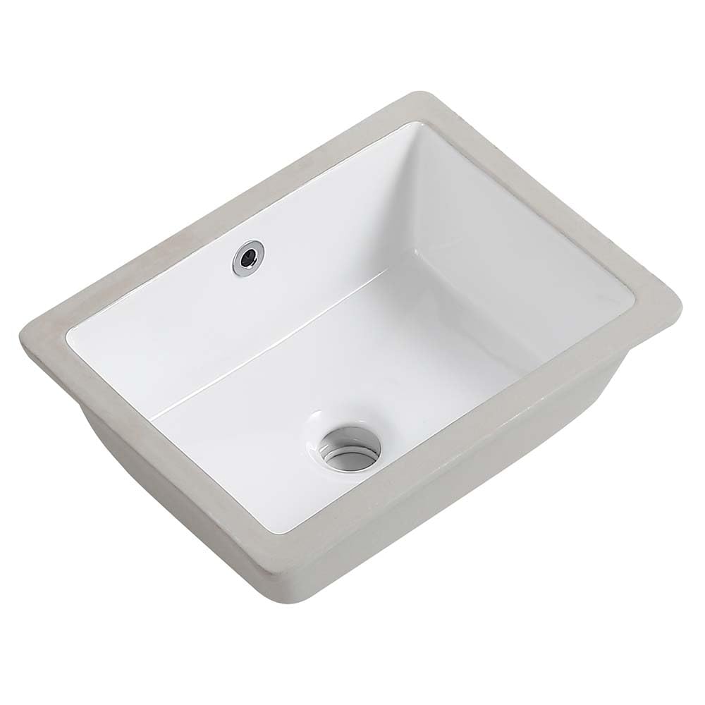 16in Undermount Bathroom Sink Rectangular, 15.7