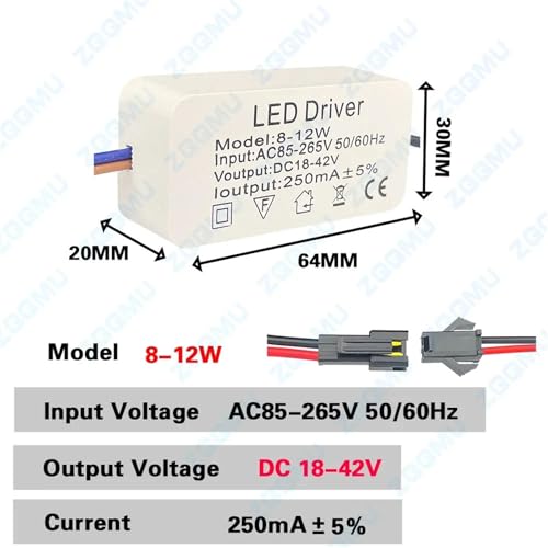 Driver LED courant constant 8-12W transformateur downlight - 2
