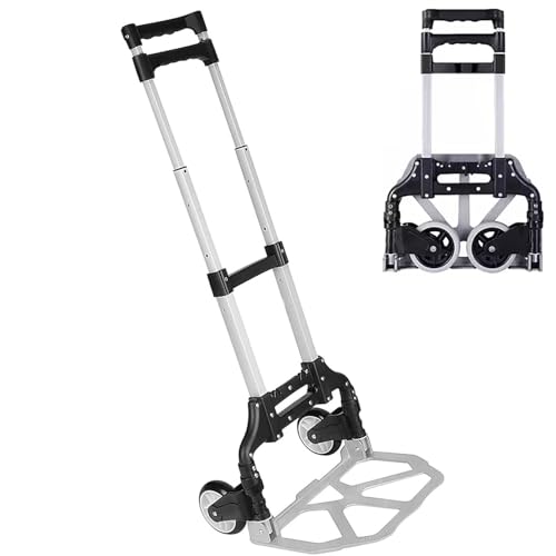 Carretilla plegable portátil con mango retráctil ajustable miniatura 1