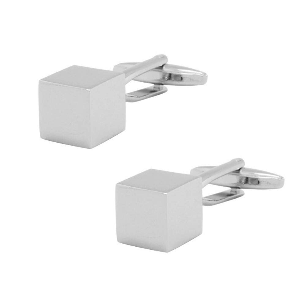 The Tie Hub Silver Brass 3D Cube Solid Appeal Cufflinks For Men (B01M1JDS1V) Amazon Price History, Amazon Price Tracker