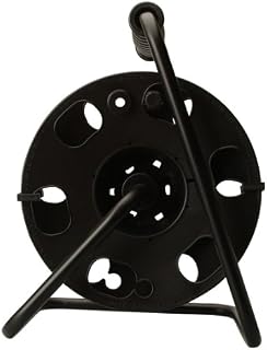 Woods 22849 Metal Extension Cord Reel Stand In Black, Heavy Duty, Quick Snap