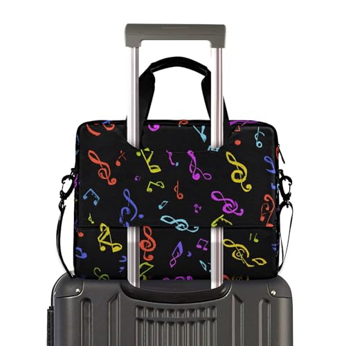 Funda maletín para laptop con notas musicales 13-15.6 pulg miniatura 3