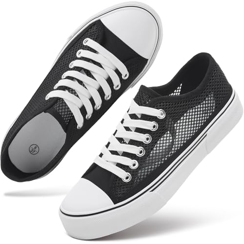 Image of hash bubbie White Sneakers for Women Low Top Canvas Shoes Womens Canvas Sneakers Women's Fashion Sneakers Slip on Casual Tennis Shoes