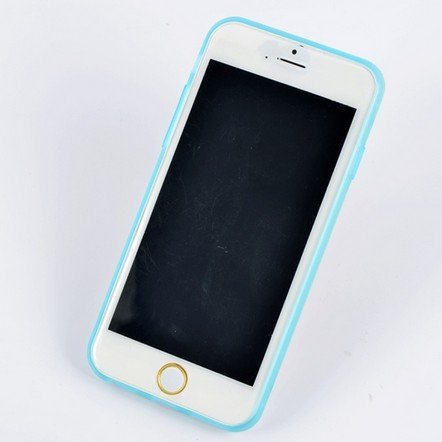 iPhone 6S Plus Case, [Ultra Slim Fit] Hybrid Transparent Snap On Cover Case [Fluorescent Light Glow] for Apple iPhone 6S Plus / 6 Plus 5.5 inch (Light Blue)