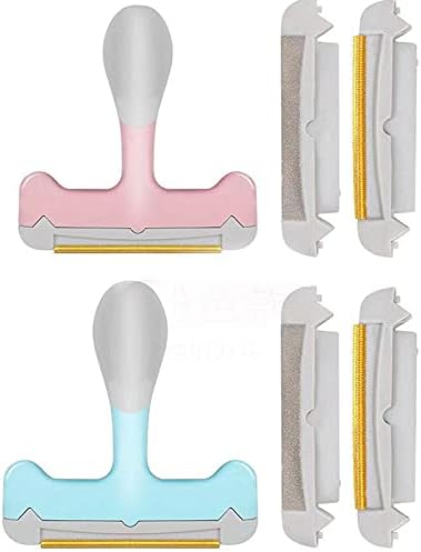 2 piezas de removedor de pelusas portátil, rodillos de pelusas con 2 cepillos diferentes, removedor de pelusas de mascotas, depiladora rápida para